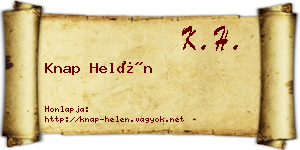 Knap Helén névjegykártya