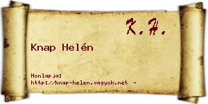 Knap Helén névjegykártya